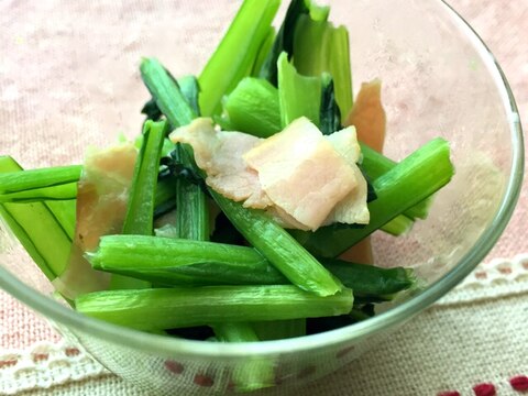 塩麹de小松菜ベーコンソテー❁
